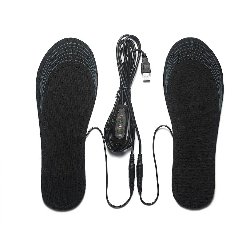Good Feet USB Heated Insoles Electric Foot Warming Pads in Black