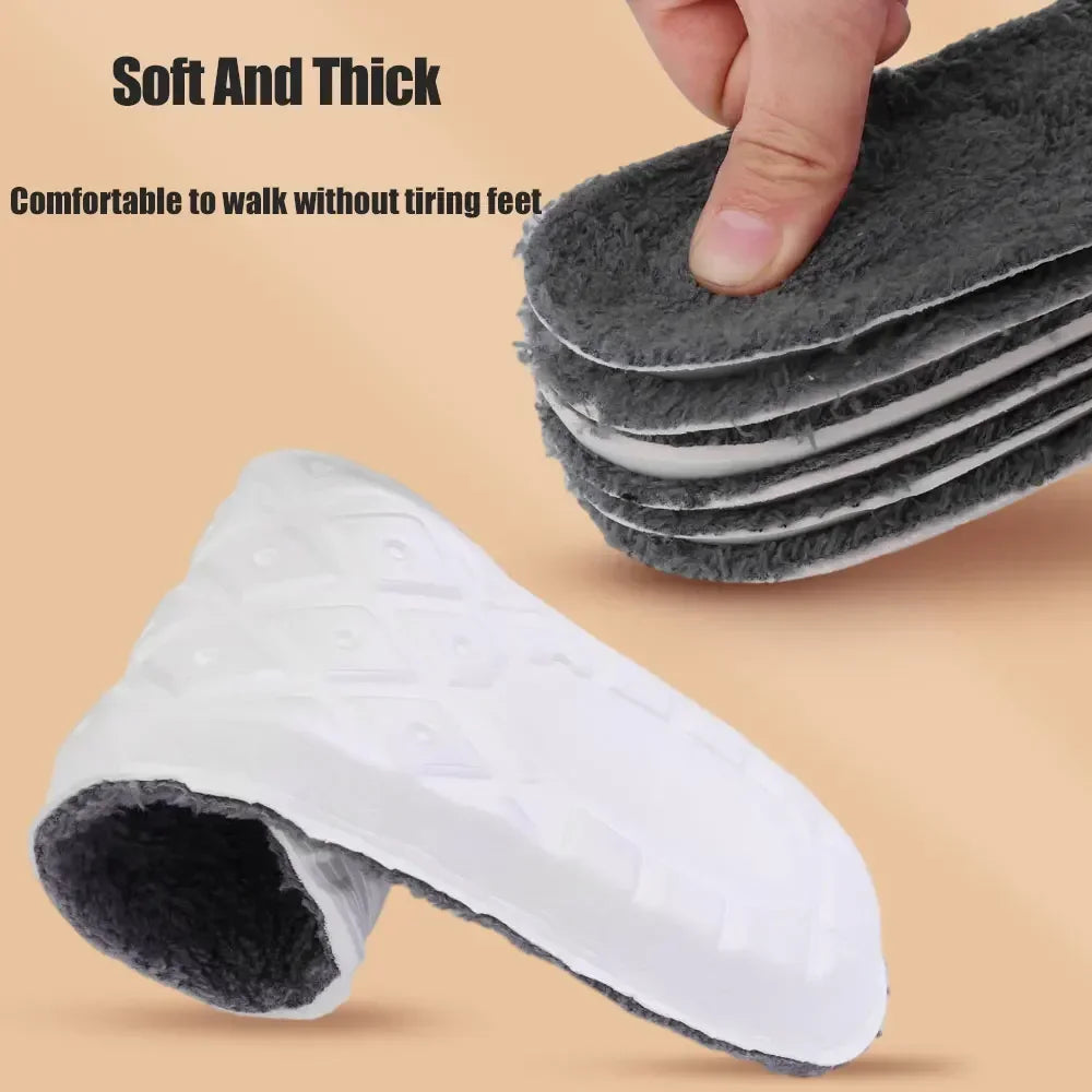 Good Feet 2-Piece Self-Heating Thermal Insoles with Wool and Memory Foam for Winter, Suitable for Men and Women Sports Shoes