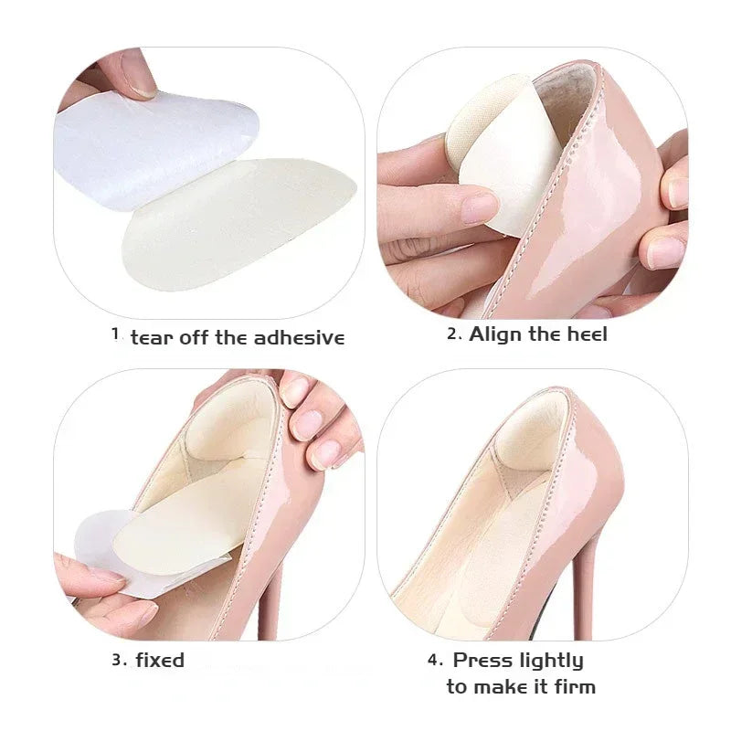 Good Feet 8-Piece Adjustable Adhesive Sponge Heel Pads for Shoes, Grip Protectors, Pain Relief Foot Care Inserts