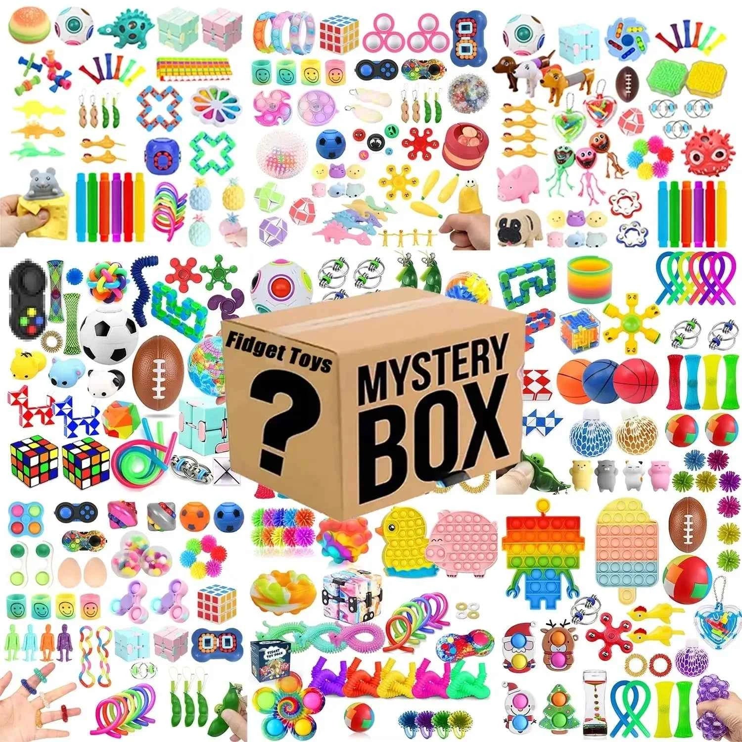 Good Feet 5-50pcs Random Fidget Toy Mystery Gift Pack – Surprise Box with 300 Different Anti-Stress Relief Toys for Kids