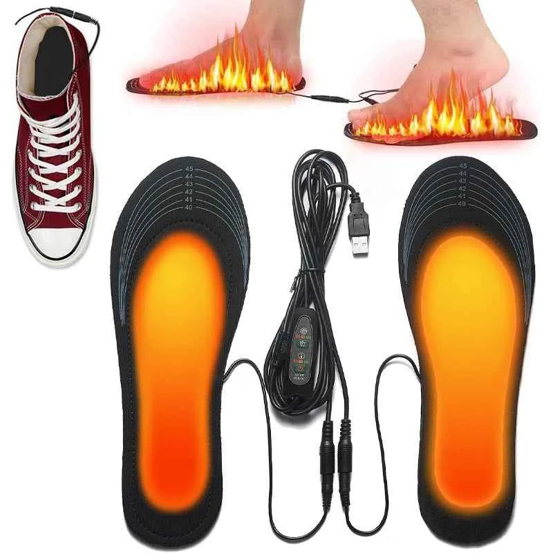 Good Feet USB Heated Insoles Electric Foot Warming Pads in Black