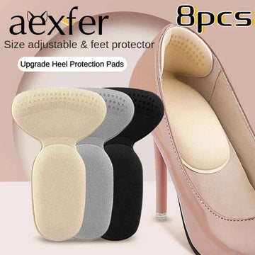 Good Feet 8-Piece Adjustable Adhesive Sponge Heel Pads for Shoes, Grip Protectors, Pain Relief Foot Care Inserts