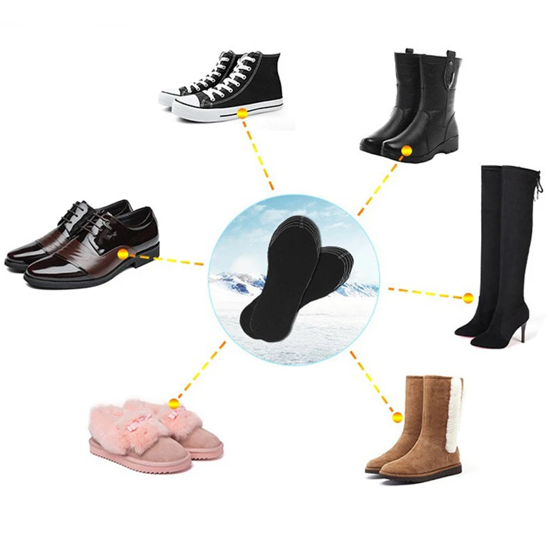 Good Feet USB Heated Insoles Electric Foot Warming Pads in Black