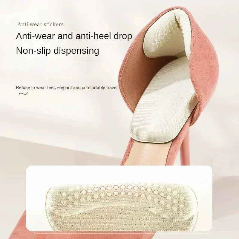 Good Feet 8-Piece Adjustable Adhesive Sponge Heel Pads for Shoes, Grip Protectors, Pain Relief Foot Care Inserts