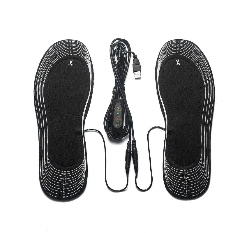 Good Feet USB Heated Insoles Electric Foot Warming Pads in Black