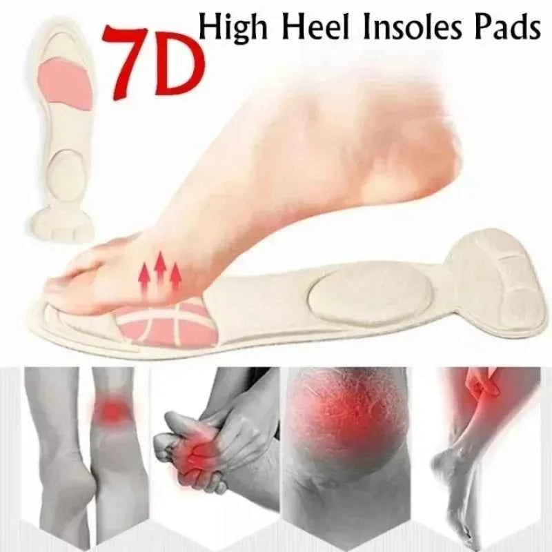 Good Feet Memory Foam Shoe Insoles for Women with Cushion Support, Anti-Slip Gel Heel Pads, Comfortable Orthopedic Foot Pads Designed for High Heels