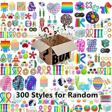 Good Feet 5-50pcs Random Fidget Toy Mystery Gift Pack – Surprise Box with 300 Different Anti-Stress Relief Toys for Kids