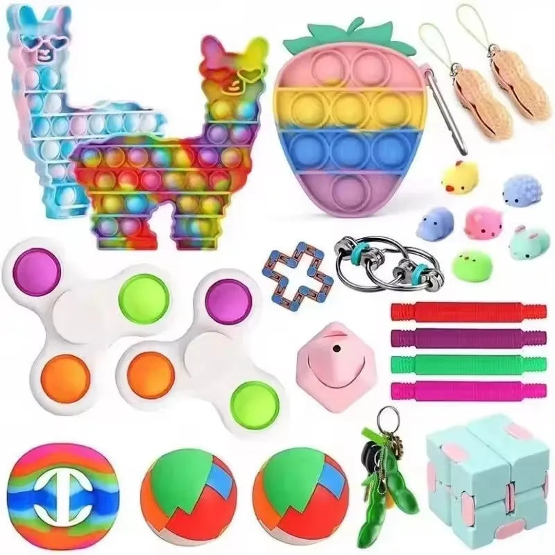 Good Feet 5-50pcs Random Fidget Toy Mystery Gift Pack – Surprise Box with 300 Different Anti-Stress Relief Toys for Kids
