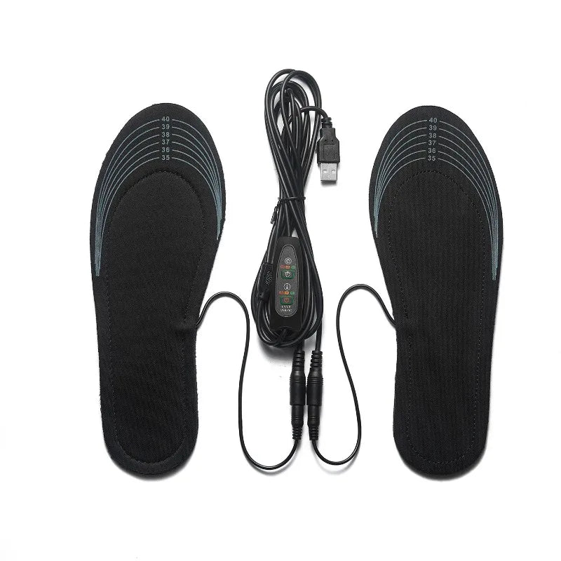 Good Feet USB Heated Insoles Electric Foot Warming Pads in Black