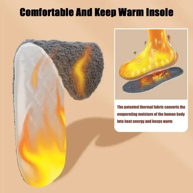 Good Feet 2-Piece Self-Heating Thermal Insoles with Wool and Memory Foam for Winter, Suitable for Men and Women Sports Shoes