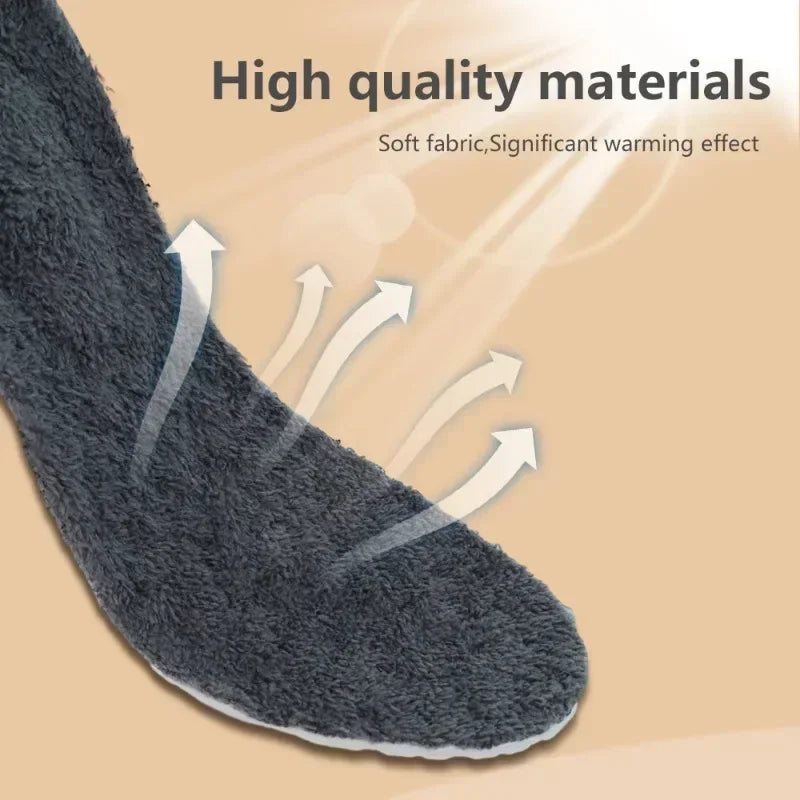 Good Feet 2-Piece Self-Heating Thermal Insoles with Wool and Memory Foam for Winter, Suitable for Men and Women Sports Shoes