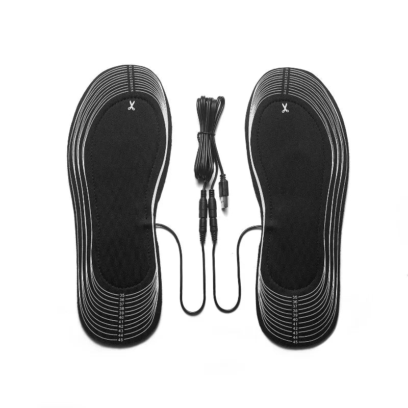 Good Feet USB Heated Insoles Electric Foot Warming Pads in Black